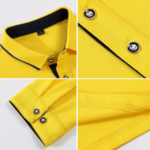 Vente chaude Golf Polos Respirant Ajusté À Manches Longues Pique Polo pour Hommes Polo Tee Shirt 2025 - Product Image 6