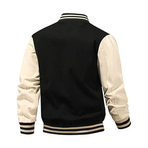 Chaqueta de béisbol hecha en Pakistán para primavera y otoño para parejas Universidad Varsity sólido Casual invierno moda Stand carta precio bajo - Product Image 3