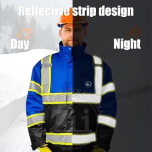 Chaqueta de Seguridad para Motocicleta Estilo Americano de Alta Calidad, Alta Visibilidad, Reflectante, con LED Intermitente, ANSI Clase 1, Logotipo Personalizado - Product Image 4