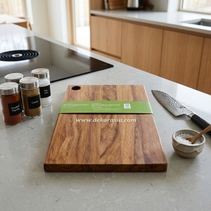 Planche à découper en bois écologique antibactérienne de qualité supérieure, durable et élégante, pour hacher, trancher et servir - Product Image 5