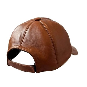 New Unisex Waterproof Leather Baseball Cap Vintage Style 3D Embroidered Logo Puff Adjustability Sporty Pattern Corporate Events - Product Image 6