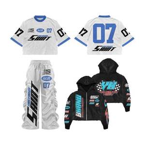 Men's Custom Logo Zipper Cotton Sweat Jogger Suit Winter Sports Wear Track Suit With Zipper Set Style - Product Image 2