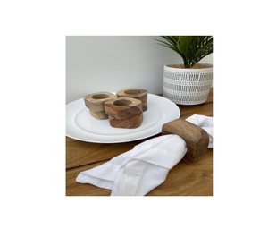 Rond de serviette en bois fête de mariage Banquet Table décoration porte-serviettes boucle multi couleur anneaux de serviette conception - Product Image 1