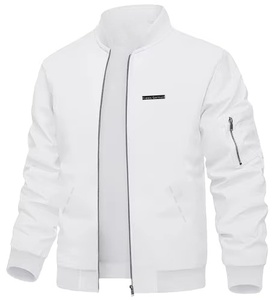 ... Chaqueta bomber transpirable para hombre con puños acanalados y cuello de tela ligera ideal para capas de estilo casual y uso al aire libre - Product Image 6