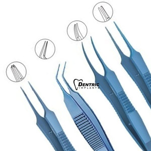Juego de 4 Pinzas Oftálmicas de Titanio para Cirugía de Cataratas y Facoemulsificación, Fuente de Energía Manual, Instrumentos Quirúrgicos de Acero Inoxidable - Product Image 2