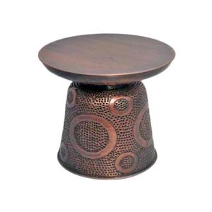 Tabouret décoratif en métal artisanal pour la maison, l'hôtel, la décoration de meubles, tabouret en aluminium avec finition antique - Product Image 3