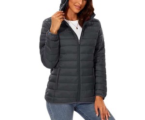 Chaqueta de invierno para mujer, acolchada rellena de poliéster con características impermeables a prueba de viento y transpirables, diseño de burbujas para mayor comodidad y estilo - Product Image 4