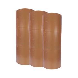 Ruban d'emballage simple face BOPP de haute qualité 48mm X 90 mètres | Ruban d'étanchéité en carton marron écologique en acrylique solide 6 rouleaux/ensemble - Product Image 3