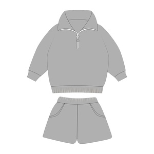 Conjunto Deportivo para Hombre con Capucha, Estampado y Color Sólido, Logotipo Personalizado, 100% Algodón, Sudadera con Cremallera, Mangas Largas, Pantalones Cortos - Product Image 3