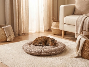 Grand lit transformable rond pour animaux de compagnie (textile) 82×82 - Product Image 4