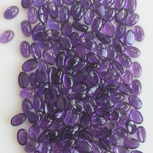 พลอยแอมะทิสต์แอฟริกันคุณภาพสูง ทรงหยดน้ำ ขนาด 6x4 มม. แบบคาโบชอง พลอยธรรมชาติ - Product Image 2