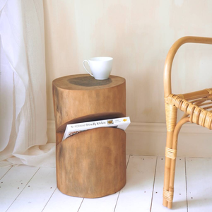 Usine vietnamienne artisanale Table d'appoint en bois naturel Table de chevet de style ferme prix de gros - Product Image 4