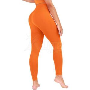 Breathable Elastic Waist Fitness <b>Legging</b> for Women with Mid Waist Design Solid <b>Pattern</b> Smooth Fit for All Day Comfort - Product Image 2