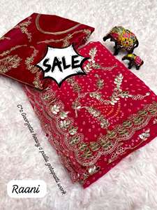 Mahaveer Silks, el mejor proveedor de Sari en Bhavnagar, ofrece ropa suave Georgette Banej india y pakistaní - Product Image 3