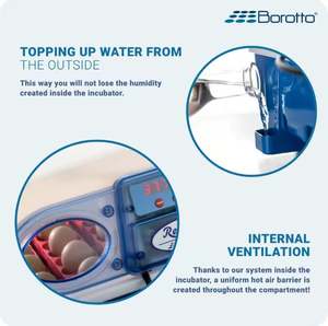 Incubateurs automatiques professionnels Borotto Real 24 pour œufs de poule, Italie, 24 pièces/96 pièces, incubateur automatique à vendre - Product Image 5