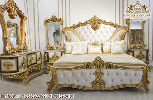 Ensemble de lit en teck sculpté à la main de la série Luxury Palace, lit et commode sculptés de style palais impérial, héritage royal en teck, ensemble de lit Texas - Product Image 3