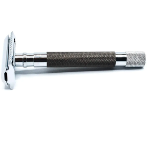 Rasoir de sûreté en acier inoxydable solide personnalisable pour hommes, lame simple/double, rasage droit, brosse en bambou, poudre, poils corporels - Product Image 4