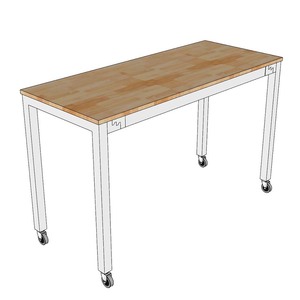 Modern Industrial Chinese Office Training <b>Table</b> with <b>Foldable</b> Design and Iron <b>Legs</b> Wheels BDT68001 - Product Image 1