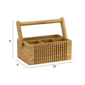 Metal Handle Wooden <b>Caddy</b> Wholesale Manufacturer Kitchenware Storage Acacia Wood <b>Caddy</b> Supplier - Product Image 6