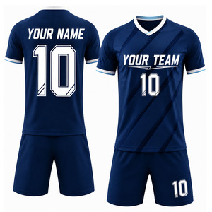 Uniforme de Fútbol Personalizado, Conjunto de Camiseta de Fútbol Transpirable de Secado Rápido, Cuello en V, Manga Corta, Ropa Deportiva para Equipo - Product Image 3
