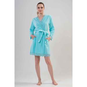 KADIN POLAR UZUN KOL DANTELLI KISA CEPLI SABAHLIK - มิ้นท์ - มิ้นท์ - Product Image 2