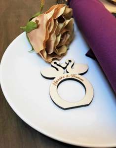 New modern Brown <b>Wooden</b> <b>Napkin</b> <b>Ring</b> Hand-painted Log <b>Napkin</b> Buckle <b>Rings</b> Ak <b>Napkin</b> <b>Ring</b> Kitchen Decor Rope Farmhouse tissue - Product Image 6