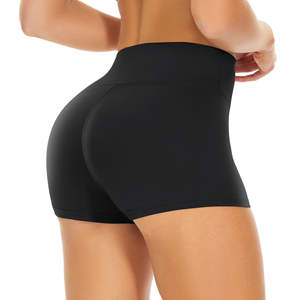 Pantalones cortos de motorista de telas transpirables para mujer, pantalones cortos de compresión de cintura alta personalizados para entrenamiento para mujer - Product Image 5