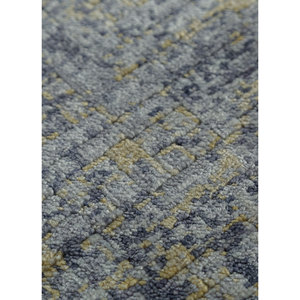 Uvenuti 9x12 Hand Knotted Bamboo Silk <b>Rug</b> Grey & <b>Black</b> Abstract Pattern for Home Living Room Hallway Rectangle Model-SKBS-05 - Product Image 3