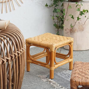 Small Antique Wooden <b>Stool</b> Ottoman Kids Furniture Made in Vietnam Wholesale Eco Friendly from Vietnam - Product Image 5