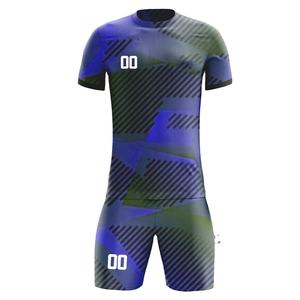 Uniforme 100% polyester, protection UV, manches courtes, respirant, été, haute qualité, personnalisé, séchage rapide, antibactérien, maillot de foot personnalisé - Product Image 1