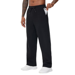 Pantalones y pantalones antiarrugas para hombre 2025, pantalones de chándal teñidos lisos con bolsillos, pantalones de talla grande, pantalones para hombre - Product Image 2