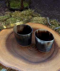 Cuerno de búfalo pulido natural, pieza de vidrio, cuerno para beber, cuerno natural para beber, uso hecho a mano, tamaño personalizado Koi - Product Image 3