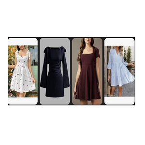 ชุดเดรสทำงานสำหรับผู้หญิงชุดเดรสทำงานสีทึบสีพื้นออกแบบได้เองหรูหราฤดูร้อน - Product Image 1