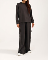 Survêtement personnalisé pour femmes, pantalon de survêtement décontracté en molleton durable, ensemble 2 pièces, sweat-shirt et pantalon cargo, survêtement avec logo personnalisé