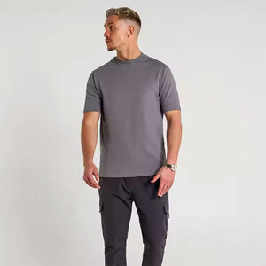 Venta al por mayor 260gsm personalizado hombres Camiseta cuello redondo manga corta 100% algodón Casual Top moda Oversize Street Wear nuevo estilo - Product Image 2