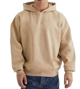 Sudaderas con capucha transpirables de algodón 100% de alta calidad para hombres 500GSM Heavyweight Oversized Boxy Fit sin sudaderas con capucha de bolsillo - Product Image 3