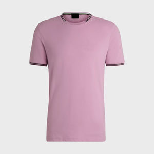 Men's 180gsm Summer Hip-Hop Style Fitness Printed T-Shirt Custom Logo Light Weight <b>Short</b> <b>Sleeve</b> <b>Knitted</b> <b>Top</b> with Letter Pattern - Product Image 1