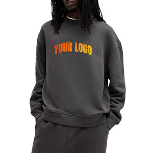 New fashionable Crewneck basic mens Sweatshirt Comfortable Stylish 100%cotton blended Oversized Drop Shoulder Sweatshirt for Men - Product Image 1