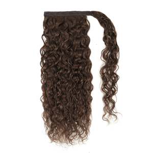 คลิปต่อผมมนุษย์แบบหยิกฟู # 4 เฉดสีน้ำตาลเกาลัดแบบลอนคลื่น - Product Image 3