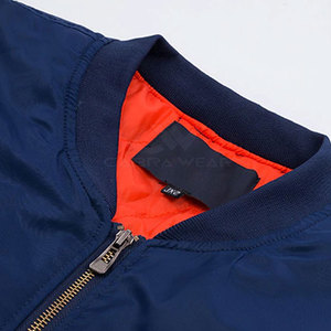 Custom Winter Men's Stand Collar Front Logo <b>Fleece</b> Bomber Jacket-Quick Dry & Breathable Wholesale OEM Service - Product Image 3