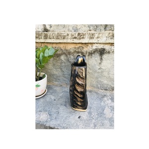 Taza para beber de cerámica con cuerno de búfalo natural, jarra vikinga medieval con Base de madera caliente para cerveza y hidromiel, superventas Popular - Product Image 5