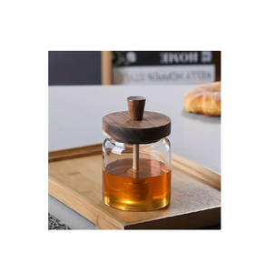 โถน้ำผึ้งกล่องและกล่องฐานสำหรับชุดของขวัญโถน้ำผึ้งหรูหรากล่องแก้วบรรจุน้ำผึ้งพร้อมฝาปิด - Product Image 1