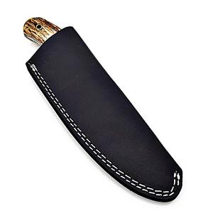 Couteau Skinner en acier damassé fait à la main personnalisé avec gaine en cuir supporté OEM - Product Image 4