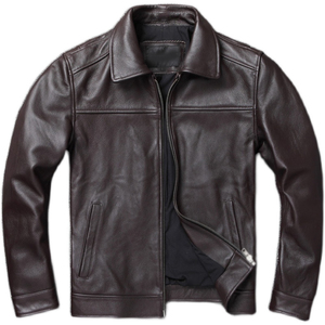 Chaqueta de Motociclista de Cuero de Alta Calidad, Chaqueta de Cuero PU de Invierno con Cremallera Completa y Logotipo Bordado Personalizado para Hombre - Product Image 1