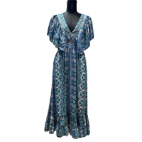 Robe en soie naturelle éco-responsable pour femme, style Y2K bohème, coupe trapèze, décontractée, vintage, pour l'été, la plage et le streetwear, avec pompons, douce et décontractée