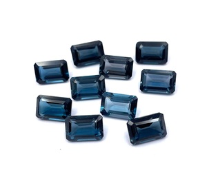 8x12mm naturel bleu topaze octogone coupe pierre en vrac londres bleu topaze perles de pierres précieuses à facettes pour la fabrication de bijoux par grossiste en vrac - Product Image 4