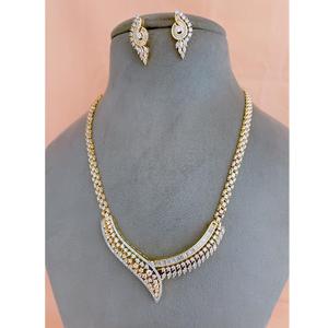 ชุดจี้หินสีทองพร้อมต่างหูสำหรับผู้หญิงและเด็กผู้หญิงชุดสำหรับงานแต่งงาน - Product Image 1