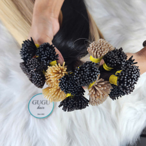 Extensiones de Cabello Virgen Vietnamita Liso Natural I-Tip 100% Cabello Humano Suave Sin Enredos Negro Doble Trama Precio de Fábrica - Product Image 3