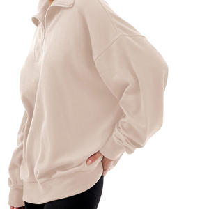 สไตล์ยอดนิยมใส่สบายสำหรับผู้หญิงพร้อมซิปสี่ส่วนดีไซน์ทันสมัยสีทึบเรียงรายสำหรับกิจกรรมออกกำลังกายประจำวันในฤดูหนาว - Product Image 4