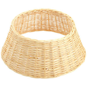 Wholesale Christmas Supplies Xmas Decor Wicker Christmas Tree Collar Eco-friendly Rattan Christmas Tree Skirt - Product Image 1